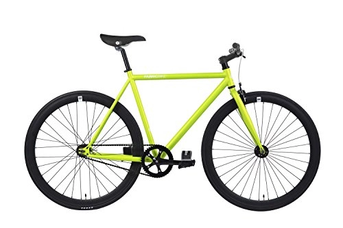 Vélos de routes : FabricBike- Vélo Fixie Vert, Fixed Gear, Single Speed, Cadre Hi-Ten Acier, 10Kg (Green & Black, L-58)