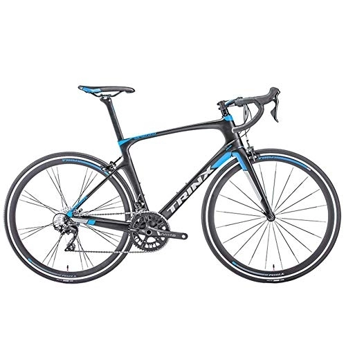 Vélos de routes : Hommes Femmes Route, 22 Vitesse ultra-léger en fibre de carbone Vélo de route, Adulte Vélo de course, 700C Roues Sport hybride Vélo de route, Bleu FDWFN (Color : Blue)