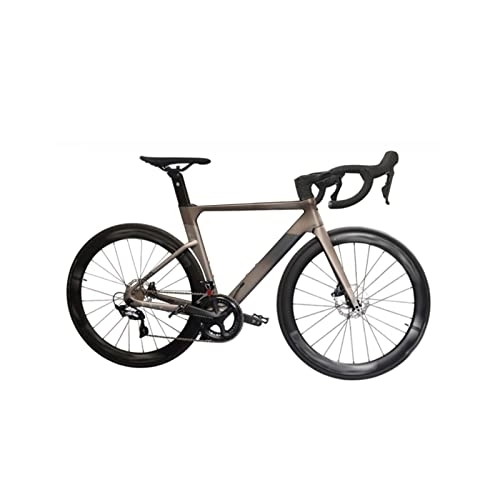 Vélos de routes : KOWM zxc Vélos pour hommes Cadre en fibre de carbone Vélo de route Frein à disque hydraulique complet pour adulte 22 vitesses Vélo plein carbone (couleur : gris, taille : XL)
