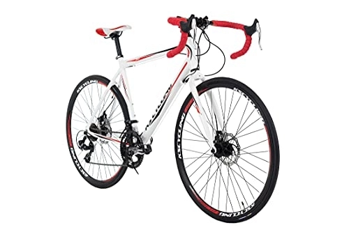 Vélos de routes : KS Cycling Vélo de Course Euphoria Cadre en Aluminium RH 58 cm Mixte-Adulte, Blanc / Rouge, 28 Zoll