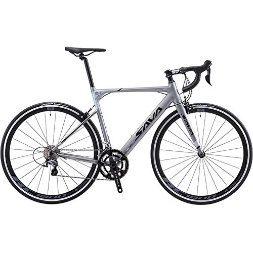 Vélos de routes : LNSTORE Vélo en Fibre de Carbone vélo 22 Vitesse □□ vélo en Fibre de Carbone vélo 22 Vitesse □□ vélo Exécution exquise (Color : Silver Grey, Size : 54cm)