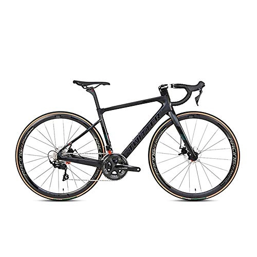 Vélos de routes : LXYDD Vélo De Route De Fibre De Carbone 700C Shimano 105 / R7000-22-Vitesses Système Vélo Ultraléger, Noir, 51cm
