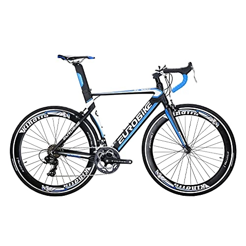 Vélos de routes : SD XC7000 Vélo de route léger pour adulte Cadre en aluminium 54 cm 700 C Bleu