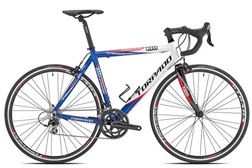 Vélos de routes : Torpado - Temeraria - Vélo de course 10 V, en aluminium et carbone, taille 48 - Noir et blanc