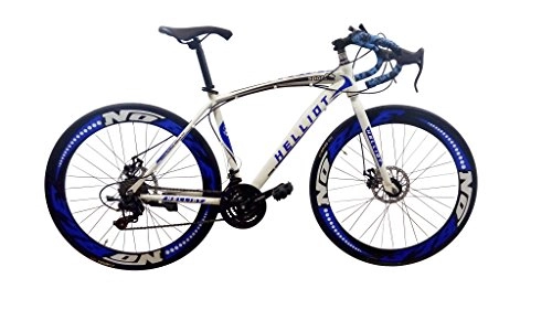 Vélos de routes : Vélo de route, vélo de sport, shimano, 21 vitesses, disques de freins (Blanc)