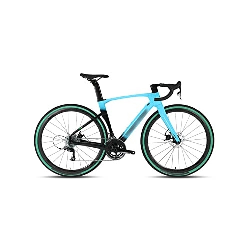 Vélos de routes : Wonzone zxc Guidon intégré en carbone pour vélo avec câble dissimulé à l'intérieur et frein à disque (couleur : bleu, taille : XL)