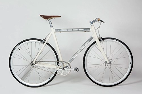 Vélos de routes : Édition limitée, vélo Single Speed démontable Taddeo, Color Crème, Made in Italy, (L)