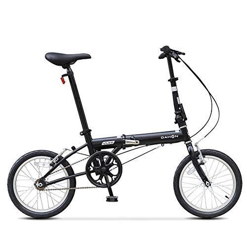 Vélos de villes : 16" Mini Vélos pliants, adultes Hommes Femmes étudiants Poids léger vélo pliant, haute teneur en carbone cadre en acier renforcé Commuter Vélo, Bleu FDWFN (Color : Black)