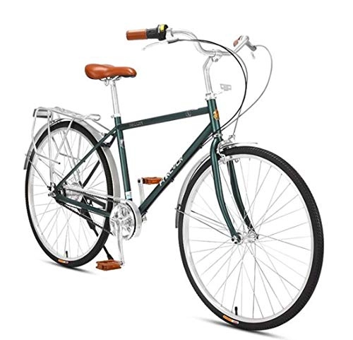 Vélos de villes : Adulte légère Rétro vélo de Banlieue, la Ville galvanoplastie Vélos de Route, 26inch intégrée 5 Vitesse Hommes Femmes Général But Casual vélo, A