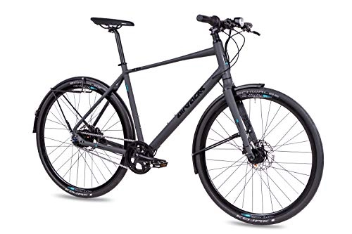 Vélos de villes : Airtracks Urban Bike City Vélo 28" UR.2850 Shimano Nexus 8 Gris foncé mat Hauteur du cadre 53 cm 58 cm, Homme, noir mat, 58cm (Körpergröße 180-195cm)