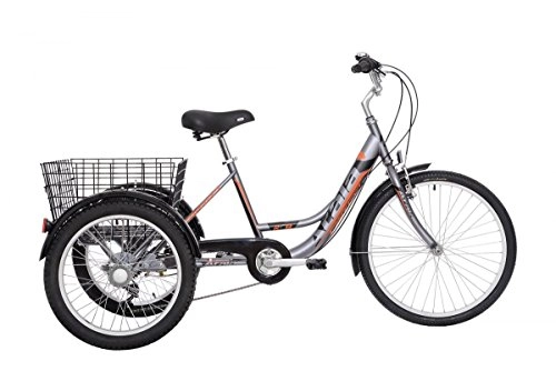 Vélos de villes : Atala Tricycle Cargo 6 V, anthracite / orange mat