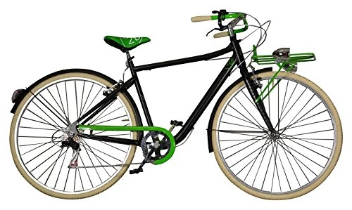 Vélos de villes : Aurelia Dino Roue 71, 1 cm Heritage Crossbar Vélo Blanc / Vert 48, 3 cm Cadre