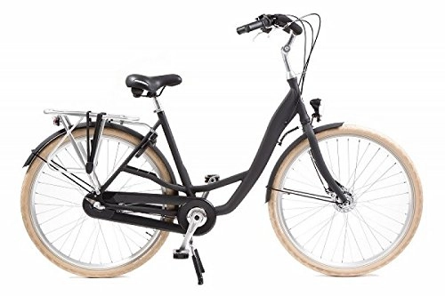Vélos de villes : Avalon Elegance 28 Pouces 53 cm Femme 3SP Rollerbrakes Noir Mat