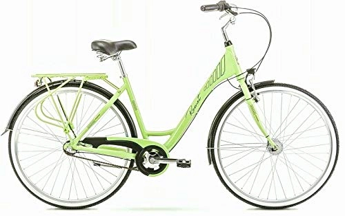 Vélos de villes : Breluxx® Vélo pour femme 28" en aluminium moderne 3, frein à rétropédalage, Nexus 3 vitesses, dynamo moyeu + éclairage, rétro, vert – Modèle 2020