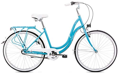 Vélos de villes : breluxx® Vélo scolaire Angel - 26 pouces - Frein à rétropédalage - Moyeu Nexus 3 vitesses - Dynamo + éclairage - Bleu - Fabriqué en UE