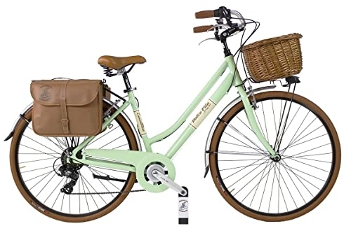 Vélos de villes : Canellini Via Veneto by vélo Femme Vintage Retro Dolce Vita Aluminium Vert Clair 46