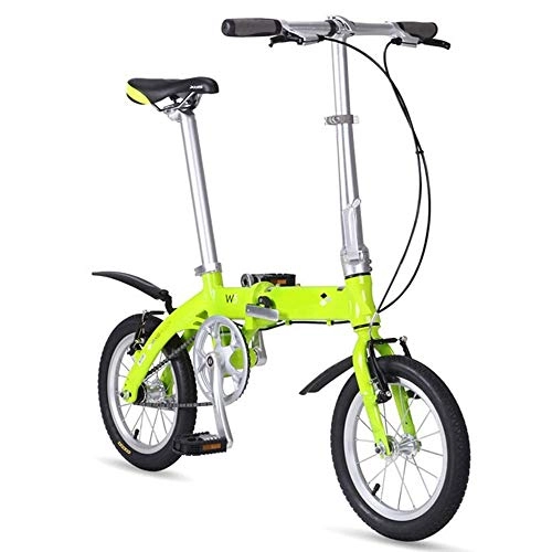 Vélos de villes : CHEZI FoldingVélos pliants de Cadre en Aluminium d'aviation Portable Mini Bicyclette étudiants Masculins et féminins de vélo 14 Pouces