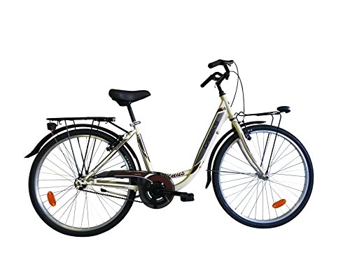 Vélos de villes : Creek's Bicycle CREEK'S Venus Lady 26 alu Monovitesse Taille 43 Creme Vélo Femme