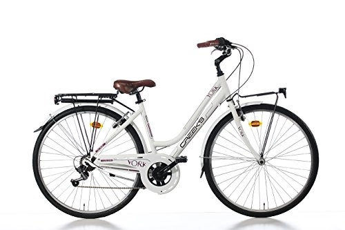 Vélos de villes : Creek's Bicycle CREEK'S York Lady 28 Alu 7 Vitesses Taille 46 Blanc Vélo Femme