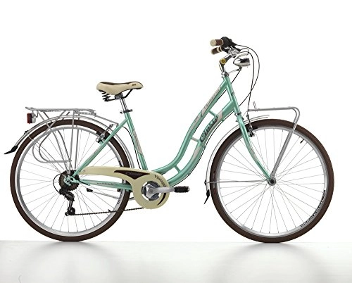 Vélos de villes : Cycles Cinzia citybike Charleston 6 / V Revo Shift v-Brake Aluminium, vélo Femme gemmes, Vert, 28