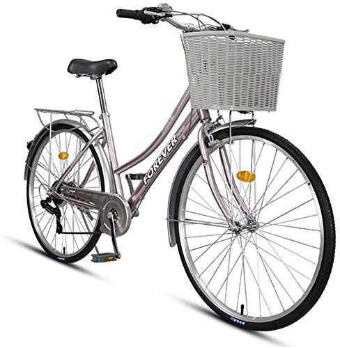 Vélos de villes : FEE-ZC Cadre Universel en Alliage d'aluminium pour vélo de Ville, 7 Vitesses, vélo de Ville, pour Adulte