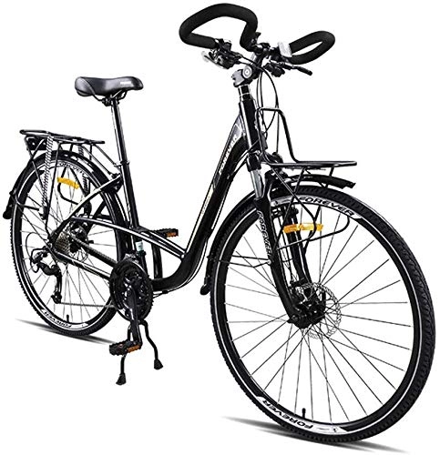 Vélos de villes : FEE-ZC Vélo de Ville Universel à 30 Vitesses Pliable avec Frein à Disque mécanique pour Adulte Unisexe