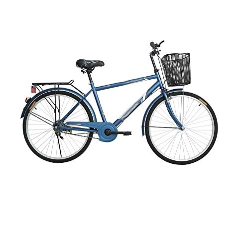 Vélos de villes : FRYH Vélo De Mobilité Rétro économie De Travail Et Durable Adapté Aux Loisirs Au Transport Au Divertissement Et Au Fitness, Blue
