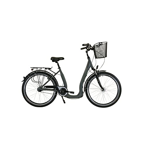 Vélos de villes : HAWK City Comfort Deluxe Plus (avec panier) Gris 28