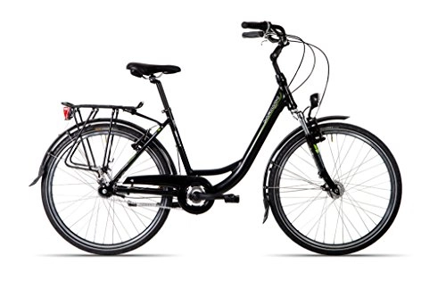 Vélos de villes : Hawk City de 3 G Vélo, Mixte, 14HGE0006, Wave Black, 71 cm