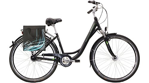 Vélos de villes : Hawk Unisexe - Adulte City Wave 26" Plus 7-G Noir Sac