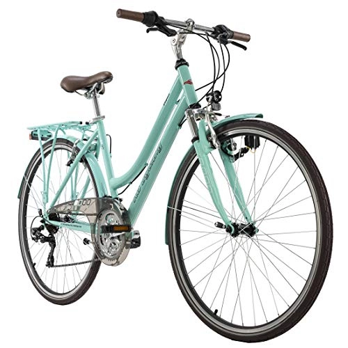 Vélos de villes : KS Cycling Vélo de randonnée Vegas pour Femme - 28" - Vert - Guidon Plat - RH 53 cm