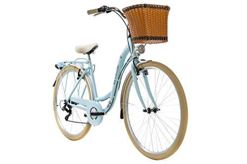 Vélos de villes : KS Cycling Vélo de Ville Casino pour femme-Bleu-28-6 Vitesses-RH Panier Femme, Blau, mit Korb, 48 cm
