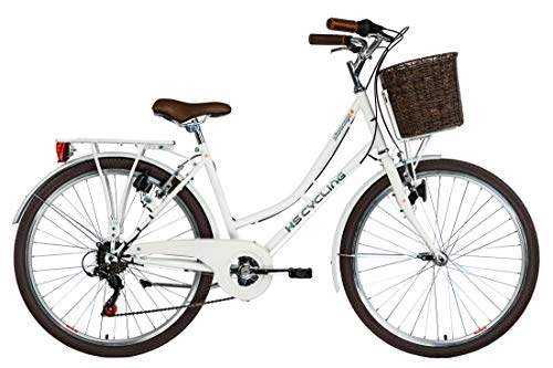 Vélos de villes : KS Cycling Vélo de Ville Dame 26'' Stowage Blanc TC 44 cm
