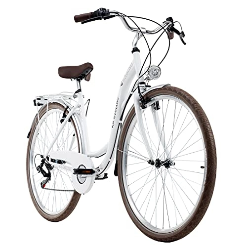 Vélos de villes : KS Cycling Vélo pour Femme Casino 28'' Blanc RH 48 cm, 28 Zoll