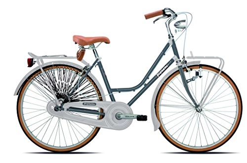 Vélos de villes : Legnano Cycle 201, vélo Vintage Femme, Femme, 5L201, Gris, 44