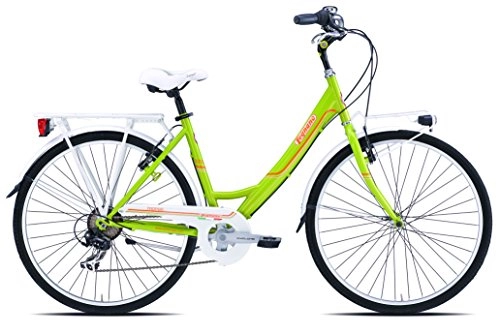 Vélos de villes : Legnano Cycle 261 Tropea, City Bike Femme, Femme, 4L261, Verde / Arancione, 46