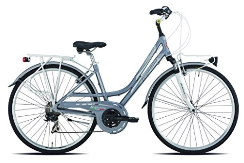 Vélos de villes : Legnano Cycle 421 alu Smeralda, City Bike Femme, Femme, 4L421N48, Blanc / Gris, 48
