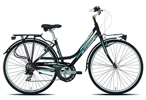Vélos de villes : Legnano Cycle 441 Smeralda, City Bike Femme, Femme, 4L441N48, Noir / Gris, 48