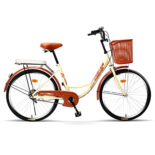 Vélos de villes : M-YN 26 Pouces Vélo Classique Rétro Bicyclette Bicyclette Vélo Bicyclette Rétro Vélo pour Femmes(Color:Beige)