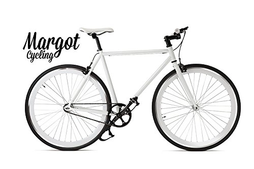 Vélos de villes : Margot Swan Fluo 58 – Single Speed Fixie Vélo urbain