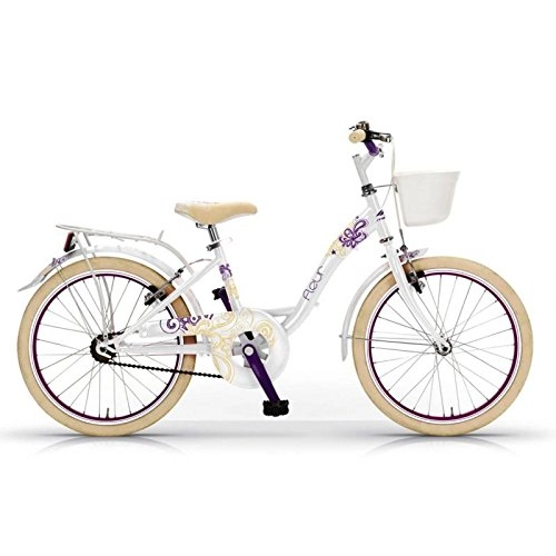 Vélos de villes : MBM 201 / 18 Fleur, vélo de Trekking et Citta Mixte Enfant Taille Unique Bianco A28