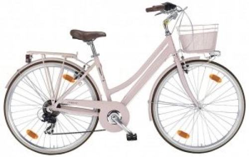 Vélos de villes : MBM Boulevard Vélo pour femme 18 G avec frein Rose 28" 43 cm