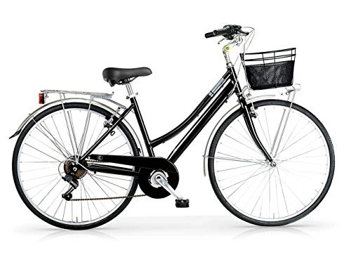 Vélos de villes : MBM Central TK 28' ALLUM D 6V, vélo Femme, Noir Brillant A01, XX
