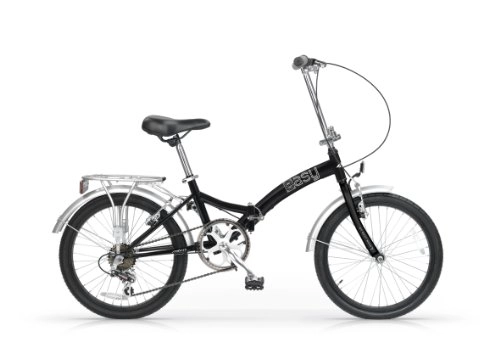 Vélos de villes : Mbm - Easy 20'' Bicyclette Vélo Pliant Folding Bike Noir / Argent