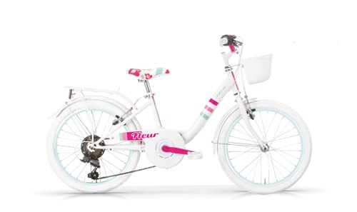 Vélos de villes : MBM Fleur 20 Femme 6 V CTB, MBN vélo, Blanc A28, Unique