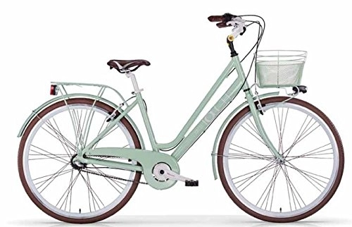 Vélos de villes : MBM T ou u c h, vélo de Trekking Femme, Femme, 880D / 18, Verde A10, 28