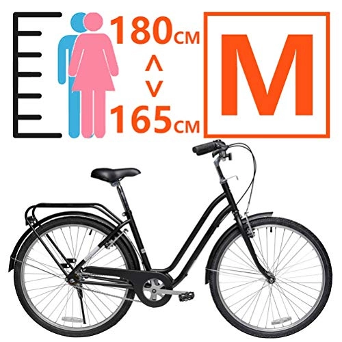 Vélos de villes : MC.PIG Vélo de ville pour hommes et femmes - Vélo de ville à vitesse unique de 26 pouces Vélos de mobilité récréatifs pour hommes et femmes pour la conduite en ville et les trajets quotidiens, avec po