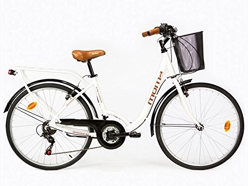 Vélos de villes : Moma Bikes, Vélo de Ville City Classic 26", Aluminium SHIMANO 18V