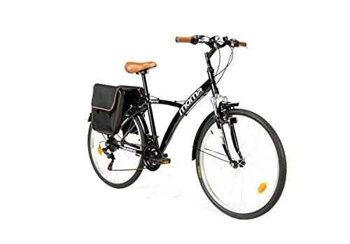 Vélos de villes : moma bikes Vélo Hybride Shimano. Aluminium, 18 Vitesses, Roues de 26", Suspension