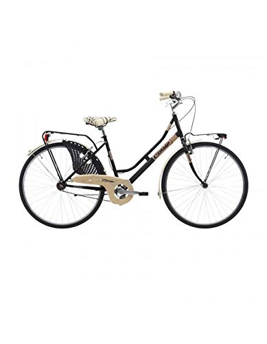 Vélos de villes : Motodak Velo City Bike 26 Cinzia Friendly Acier Femme monovitesse Noir Taille 44